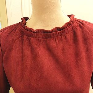 Ann Taylor Velvet Crew Neck Short Sleeve
